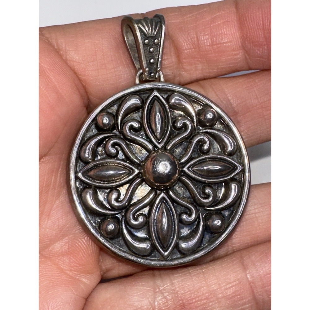 Mark Wasserman Samara‎ Pendant Sterling Silver Charm Round Filigree Mexico 925